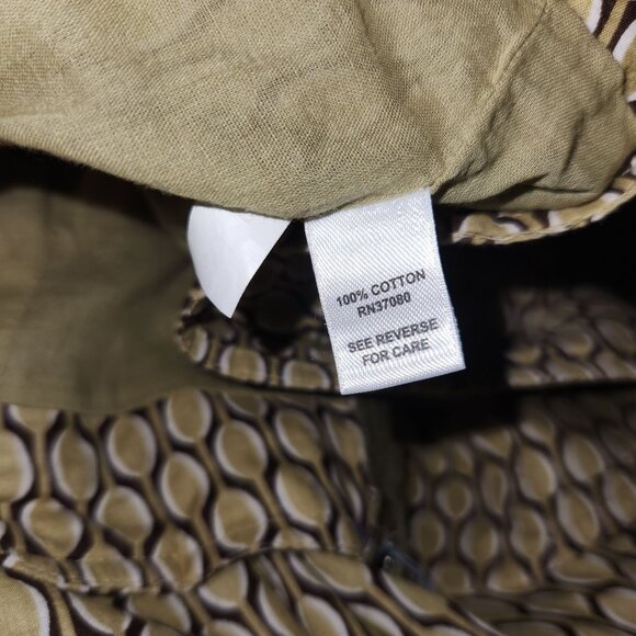 Cato Women's Printed Skirt Size 12 Brown & Beige Geometric Pattern Side Zipper - Picture 7 of 8